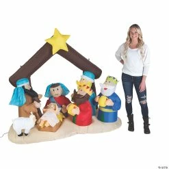 Discount 🤩 78" Outdoor Blow Up Inflatable Light-Up Nativity Scene 🌟 5 Discount 🤩 78" Outdoor Blow Up Inflatable Light-Up Nativity Scene 🌟 -Christmas Hom shop 78 outdoor blow up inflatable light up nativity scene13930141 a01