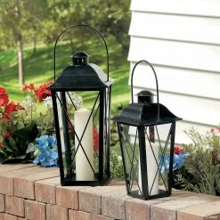 Outlet 🔥 Black Metal Lanterns - 2 Pc. ❤️ -Christmas Hom shop black metal lanterns 2 pc 96 2089c a03