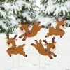 Best Sale 😀 Christmas Reindeer Yard Stakes - 4 Pc. ✔️ -Christmas Hom shop christmas reindeer yard stakes 4 pc 14091632