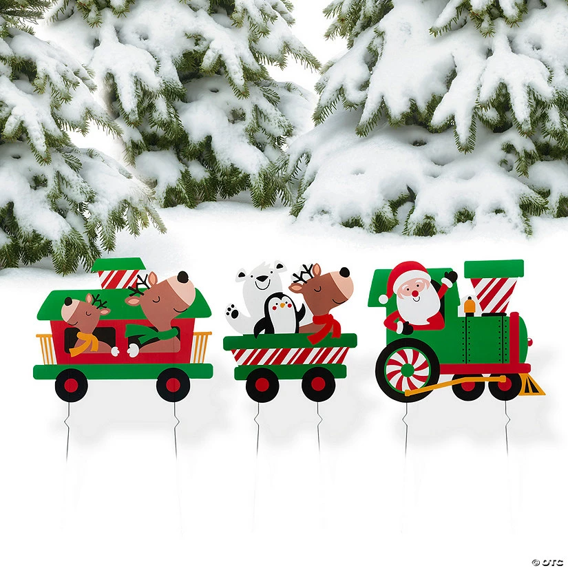 Top 10 π Christmas Train Yard Sign Set - 3 Pc. β 3 Top 10 π Christmas Train Yard Sign Set - 3 Pc. β