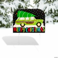 Best reviews of 😉 Christmas Woody Wagon Yard Sign ✔️