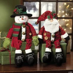 Cheap 💯 Dangle-Leg Santa & Snowman 🔥
