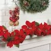 New 🎉 Poinsettia Garland 🥰 -Christmas Hom shop poinsettia garland95 3831