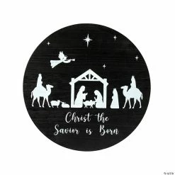 Best Sale 🔔 Positively Simple Round Nativity Door Sign ⭐