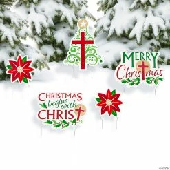 Buy ❤️ Religious ❄ Christmas Yard Sign Set - 5 Pc. 😉