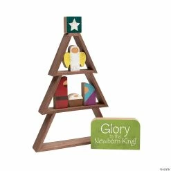 New 👍 Stacked 🎄 Christmas Tree Nativity Decoration ✔️