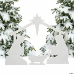 Cheapest π White Silhouette Nativity Outdoor Yard Decoration π