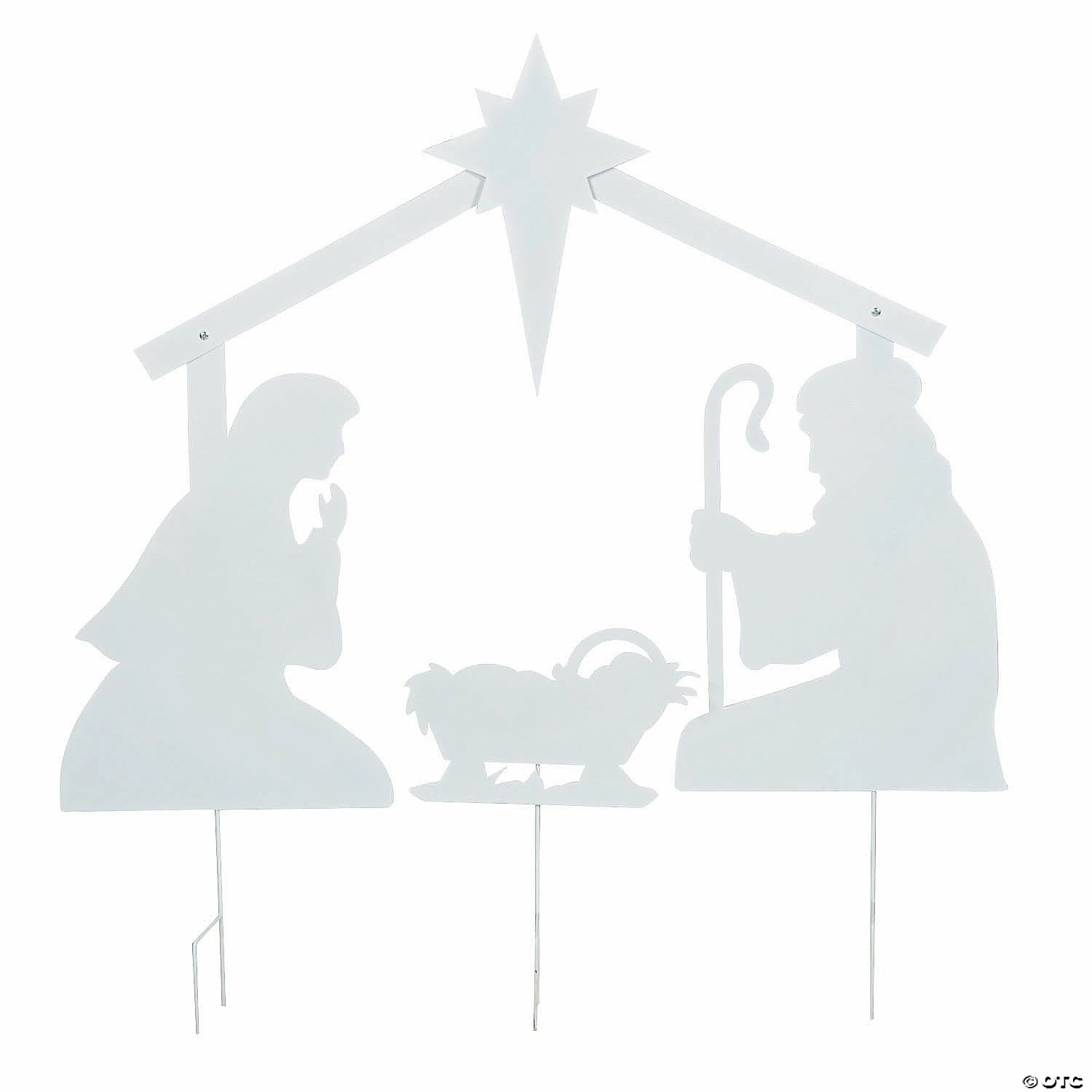 Cheapest π White Silhouette Nativity Outdoor Yard Decoration π 4 Cheapest π White Silhouette Nativity Outdoor Yard Decoration π - Image 2
