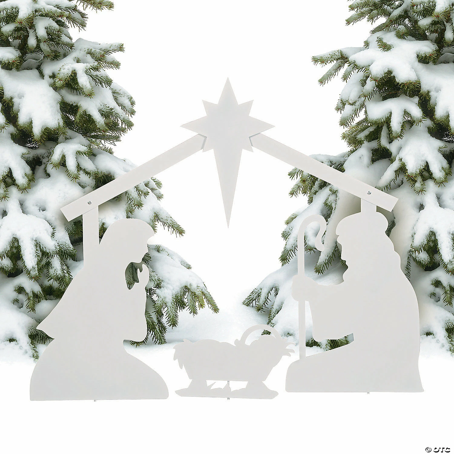 Cheapest π White Silhouette Nativity Outdoor Yard Decoration π 3 Cheapest π White Silhouette Nativity Outdoor Yard Decoration π