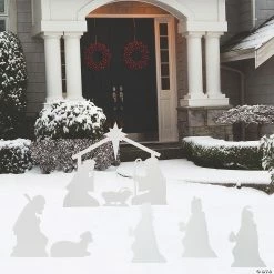 Best Sale ⭐ White Silhouette Nativity Yard Set - 7 Pc. 🌟