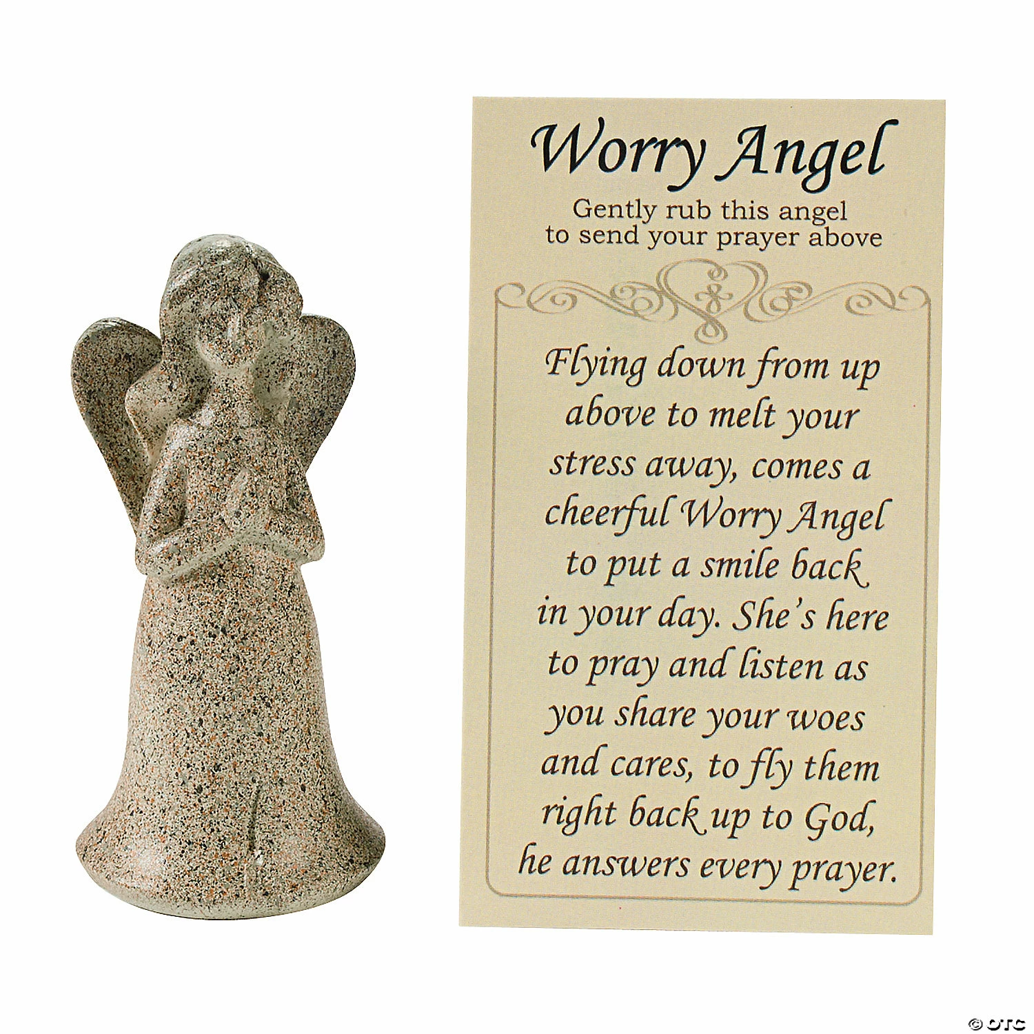 Discount โ๏ธ Worry Angels with Prayer Card - 12 Pc. ๐ 3 Discount โ๏ธ Worry Angels with Prayer Card - 12 Pc. ๐